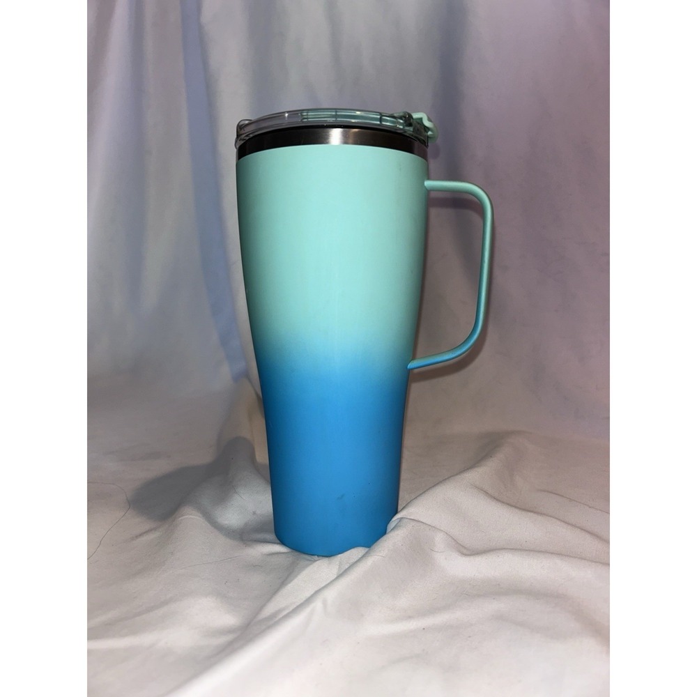 BruMate Era 40oz Tumbler Ombre Blue Teal Insulated Leak Proof Mug with Handle